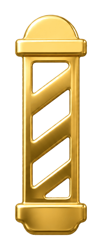 Ícone dourado de barboterapia